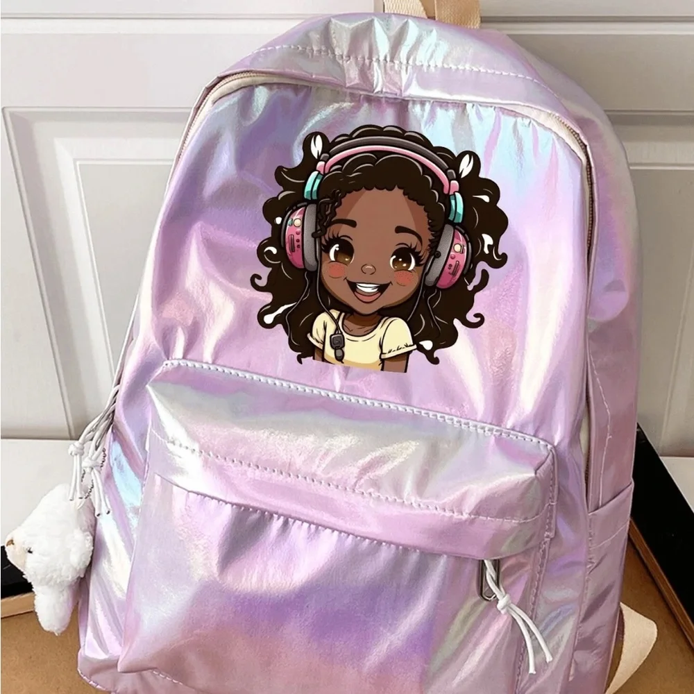 Large Girl Portrait Capacity,Waterproof,Lightweight Letter Functional Backpack